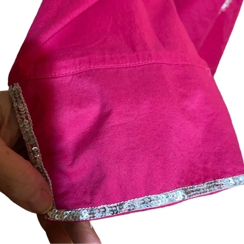 Chico's Pink 100% Cotton Blouse Pink Size 1 - Picture 5 of 7